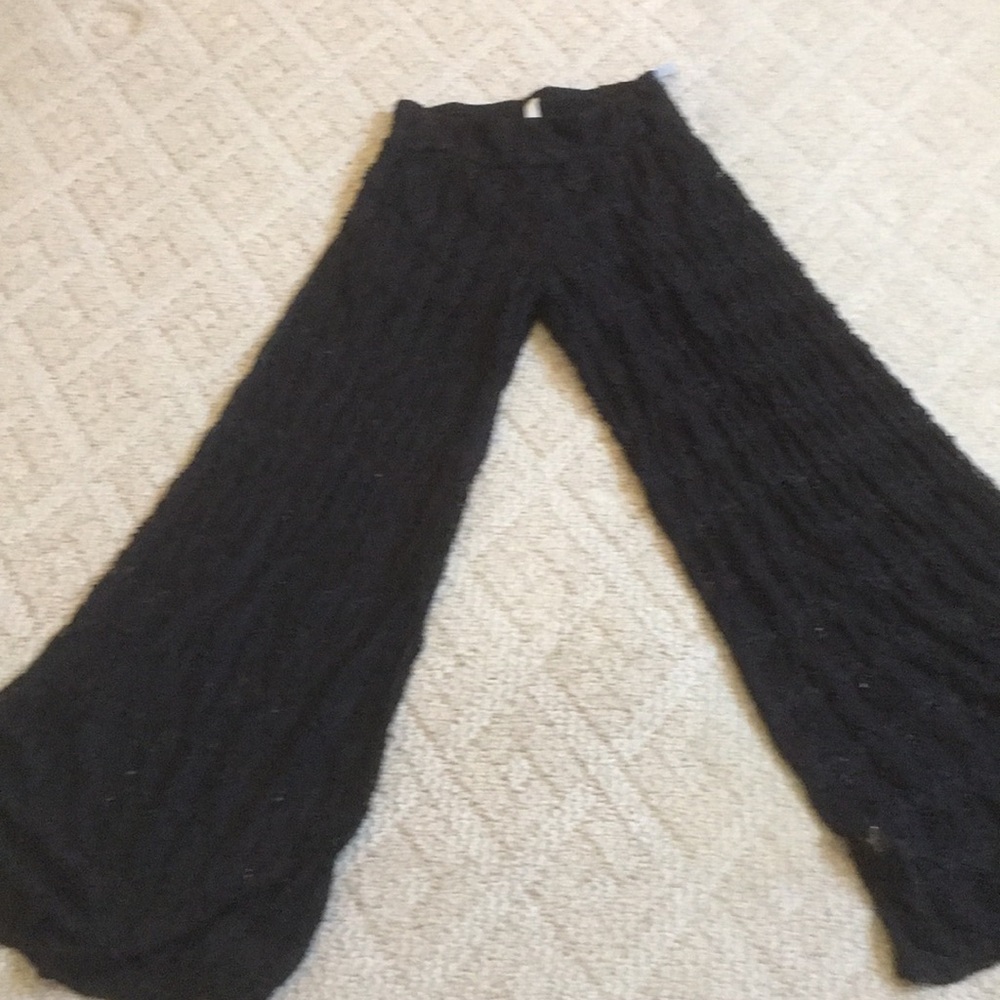 Black lace pants